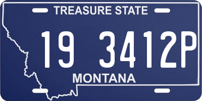 MT license plate 193412P