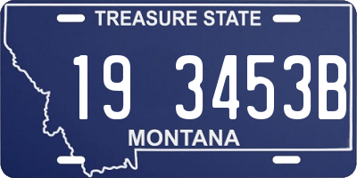 MT license plate 193453B