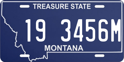 MT license plate 193456M