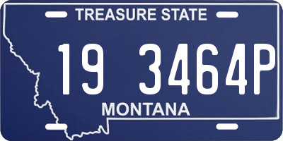 MT license plate 193464P