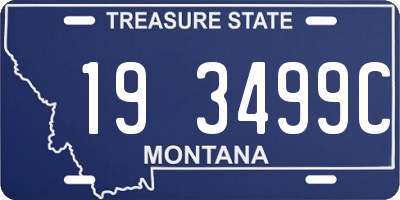 MT license plate 193499C
