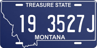 MT license plate 193527J