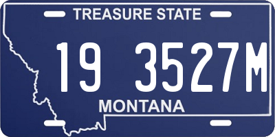MT license plate 193527M