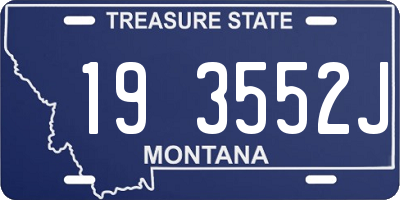 MT license plate 193552J