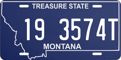 MT license plate 193574T