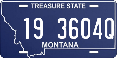 MT license plate 193604Q