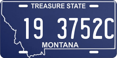 MT license plate 193752C