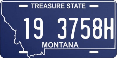 MT license plate 193758H