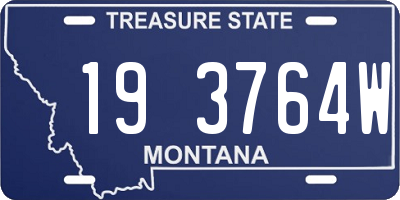 MT license plate 193764W