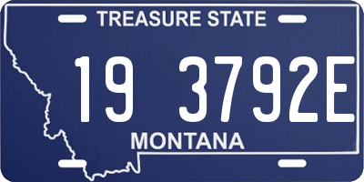 MT license plate 193792E