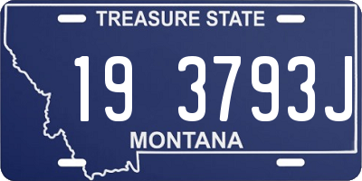 MT license plate 193793J
