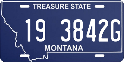 MT license plate 193842G