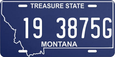 MT license plate 193875G