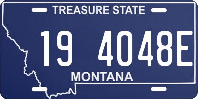 MT license plate 194048E