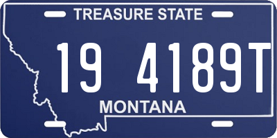 MT license plate 194189T
