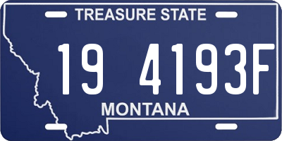 MT license plate 194193F