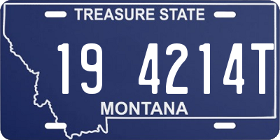 MT license plate 194214T