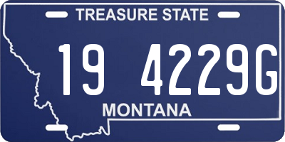 MT license plate 194229G
