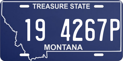 MT license plate 194267P