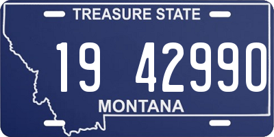 MT license plate 194299O