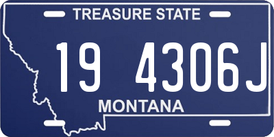 MT license plate 194306J