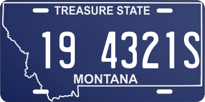 MT license plate 194321S