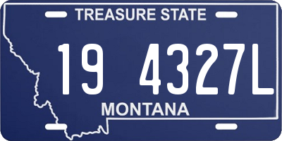 MT license plate 194327L