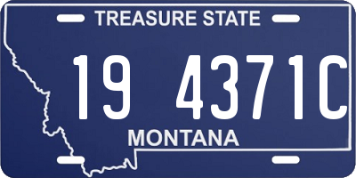 MT license plate 194371C
