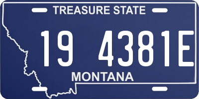 MT license plate 194381E