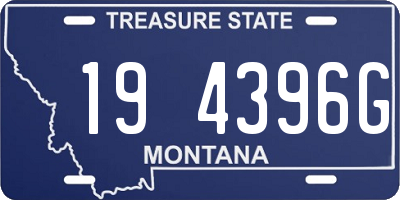 MT license plate 194396G