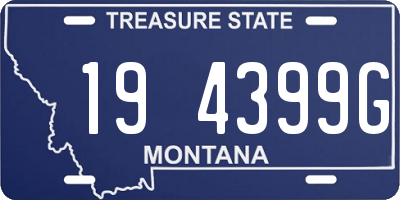 MT license plate 194399G