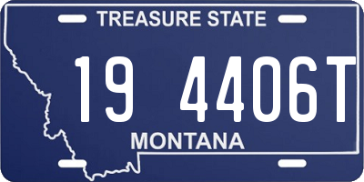 MT license plate 194406T