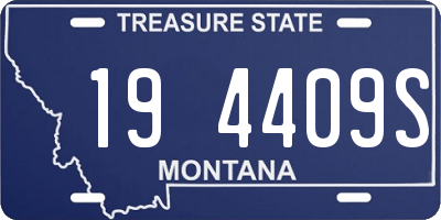 MT license plate 194409S