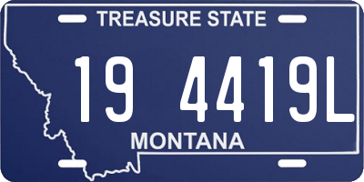 MT license plate 194419L