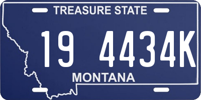 MT license plate 194434K