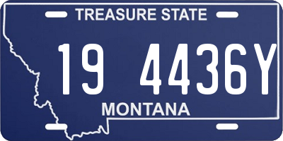 MT license plate 194436Y