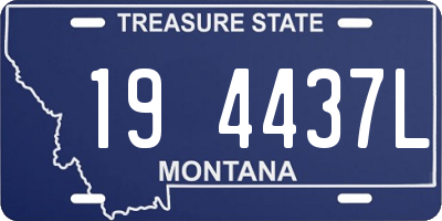 MT license plate 194437L