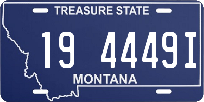 MT license plate 194449I