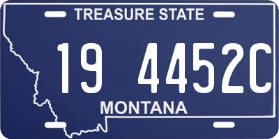 MT license plate 194452C