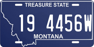 MT license plate 194456W