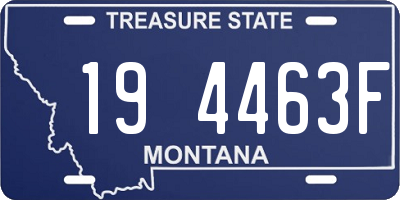 MT license plate 194463F