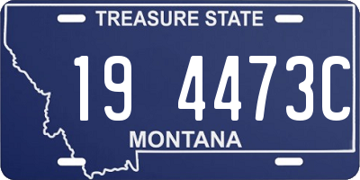 MT license plate 194473C