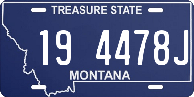 MT license plate 194478J