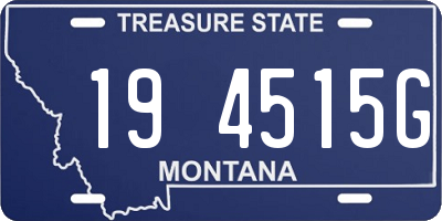 MT license plate 194515G
