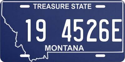 MT license plate 194526E