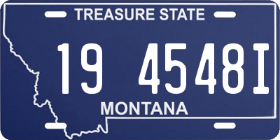 MT license plate 194548I