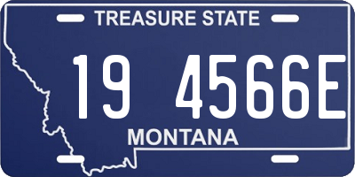 MT license plate 194566E