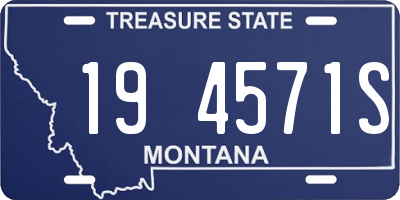 MT license plate 194571S