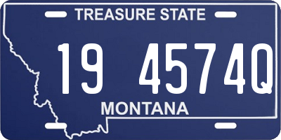 MT license plate 194574Q