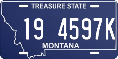 MT license plate 194597K